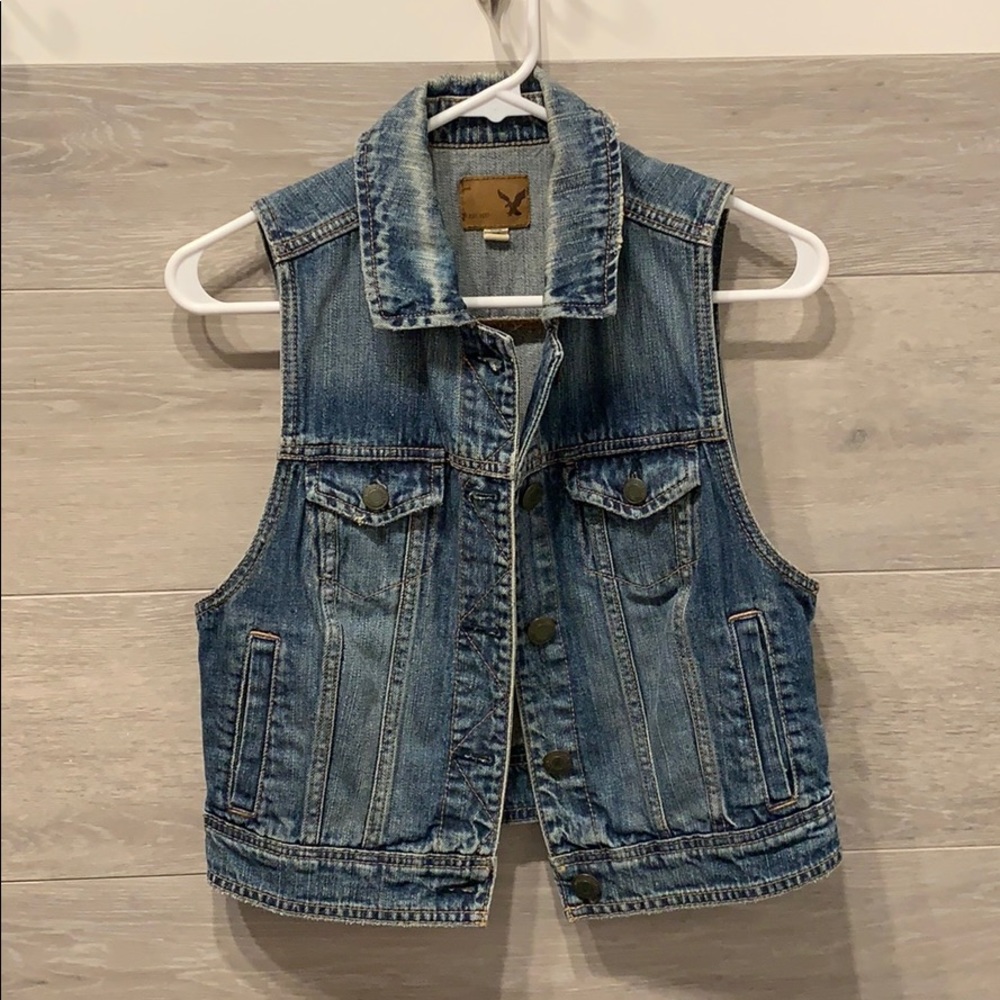American Eagle denim vest
